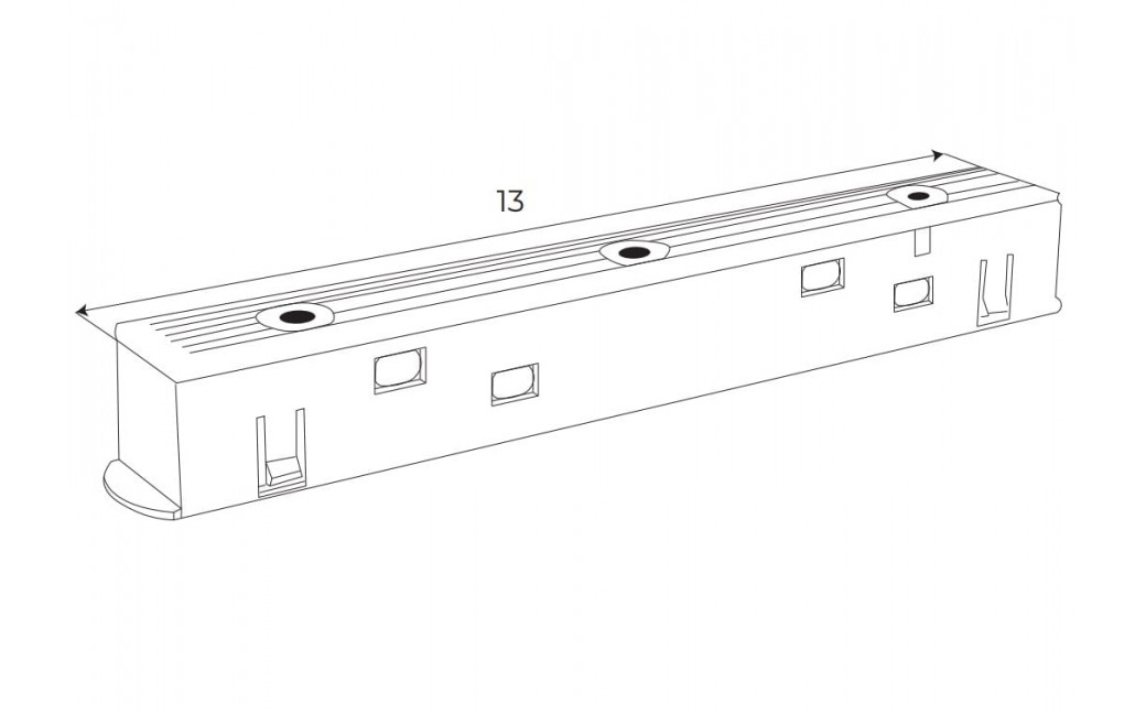 MAXLight Magnetic MA0002 Łącznik sztywny zasilania pomiędzy dwoma szynami czarny