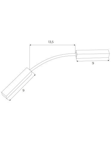 MAXLight Magnetic MA0003 Łączenie zasilania pomiędzy dwoma szynami gdy użyty jest kątownik - produkt 2