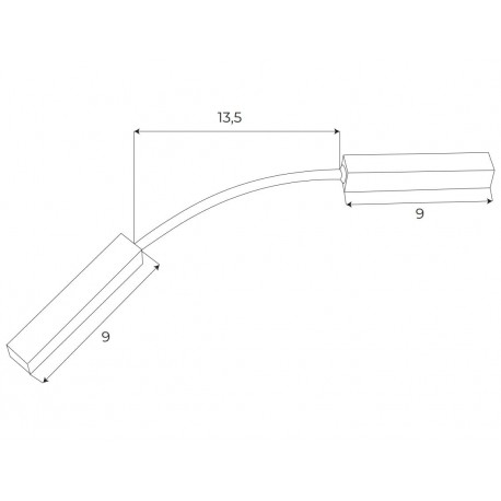 MAXLight Magnetic MA0003 Łączenie zasilania pomiędzy dwoma szynami gdy użyty jest kątownik