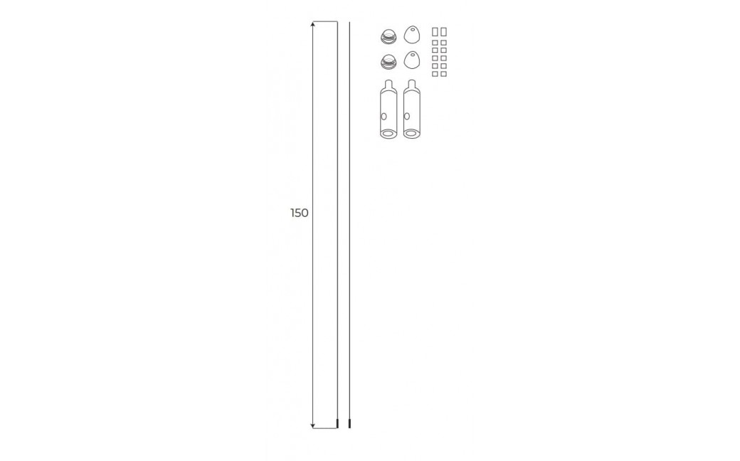 MAXLight Magnetic MA0008 Zestaw linek do powieszenia szyn natynkowych MT0001, MT0002, MT0011, MT0012