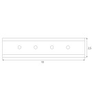 Accessories for magnetic busbars - Maxlight Adaptor for Joining Rail + Rail (1 Piece) Mt0001, Mt0002, Mt0011, Mt0012 MA0009 - product 2