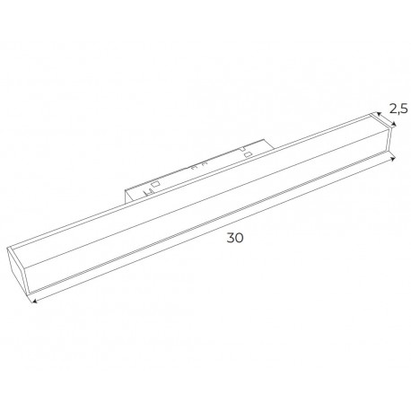 MAXLight Magnetic M0001D Lampa Magnetyczna Liniowa System Dali 12W 634LM 3000K