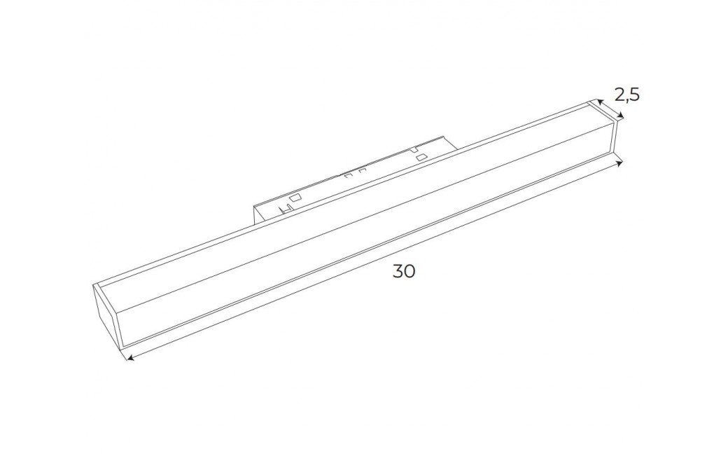 MAXLight Magnetic M0001D Lampa Magnetyczna Liniowa System Dali 12W 634LM 3000K