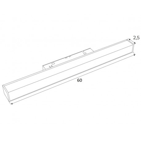 MAXLight Magnetic M0002D Lampa Magnetyczna Liniowa System Dali 18W 1126LM 3000K