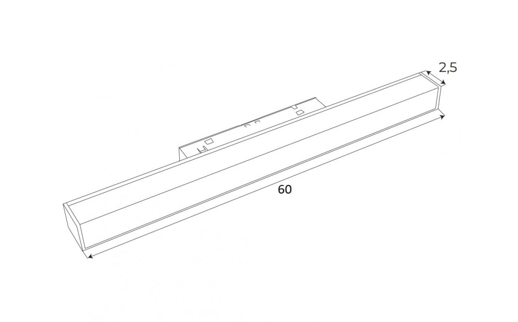 MAXLight Magnetic M0002D Lampa Magnetyczna Liniowa System Dali 18W 1126LM 3000K