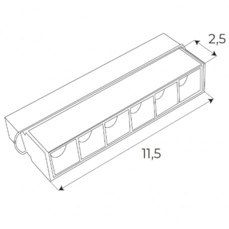 MAXLight Magnetic M0003D Lampa Magnetyczna Liniowa System Dali 6W 340LM 3000K