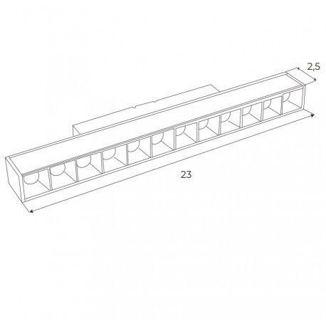 MAXLight Magnetic M0004D Lampa Magnetyczna Liniowa System Dali 12W 666LM 3000K