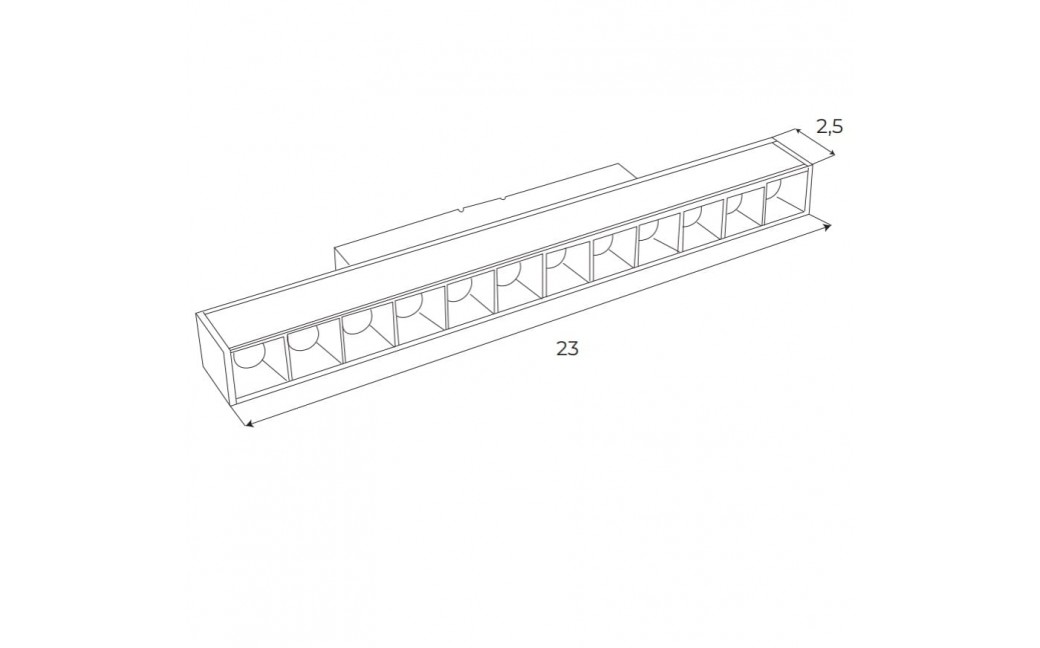 MAXLight Magnetic M0004D Lampa Magnetyczna Liniowa System Dali 12W 666LM 3000K