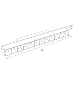 Maxlight Magnetic Linear System On/Off Lamp 12W 666lm 3000K M0004N. - product 2
