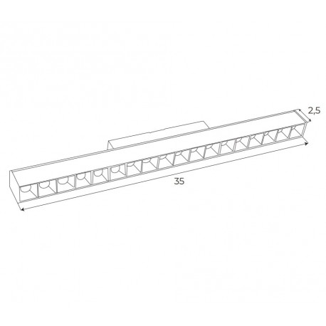 MAXLight Magnetic M0005D Lampa Magnetyczna Liniowa System Dali 18W 1049LM 3000K