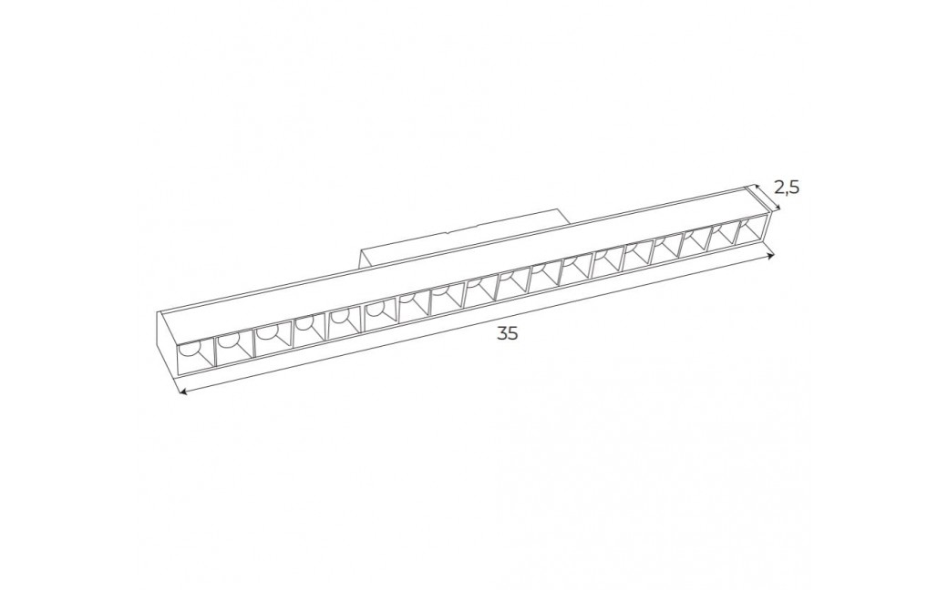 MAXLight Magnetic M0005N Lampa Magnetyczna Liniowa System On/Off 18W 1049LM 3000K