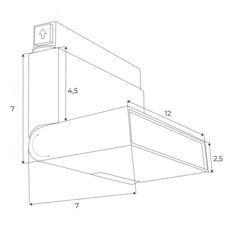 MAXLight Magnetic M0007D Lampa Magnetyczna Łamana System Dali 6W 323LM 3000K