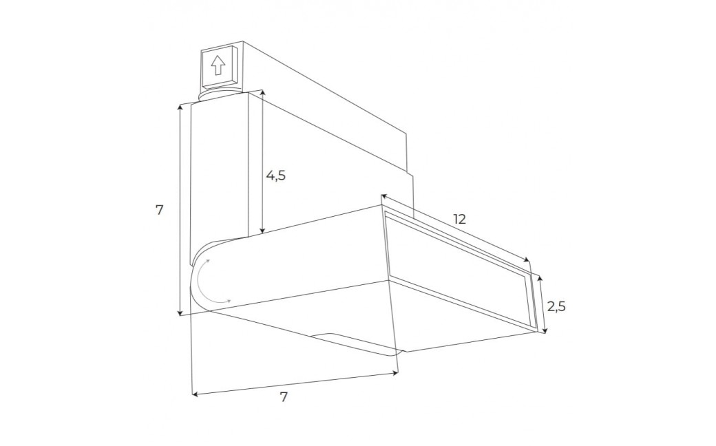 MAXLight Magnetic M0007D Lampa Magnetyczna Łamana System Dali 6W 323LM 3000K