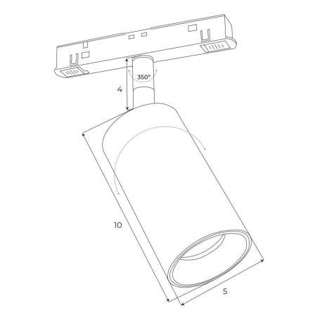 MAXLight Magnetic M0009D Reflektor Magnetyczny System Dali 12W 664LM 3000K