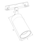 Magnetic rail lamps - Maxlight Magnetic System On/Off Spotlight 12W 664lm 3000K M0009N. - product 2
