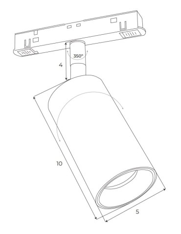 Maxlight Magnetic System On/Off Spotlight 12W 664lm 3000K M0009N. - product 2