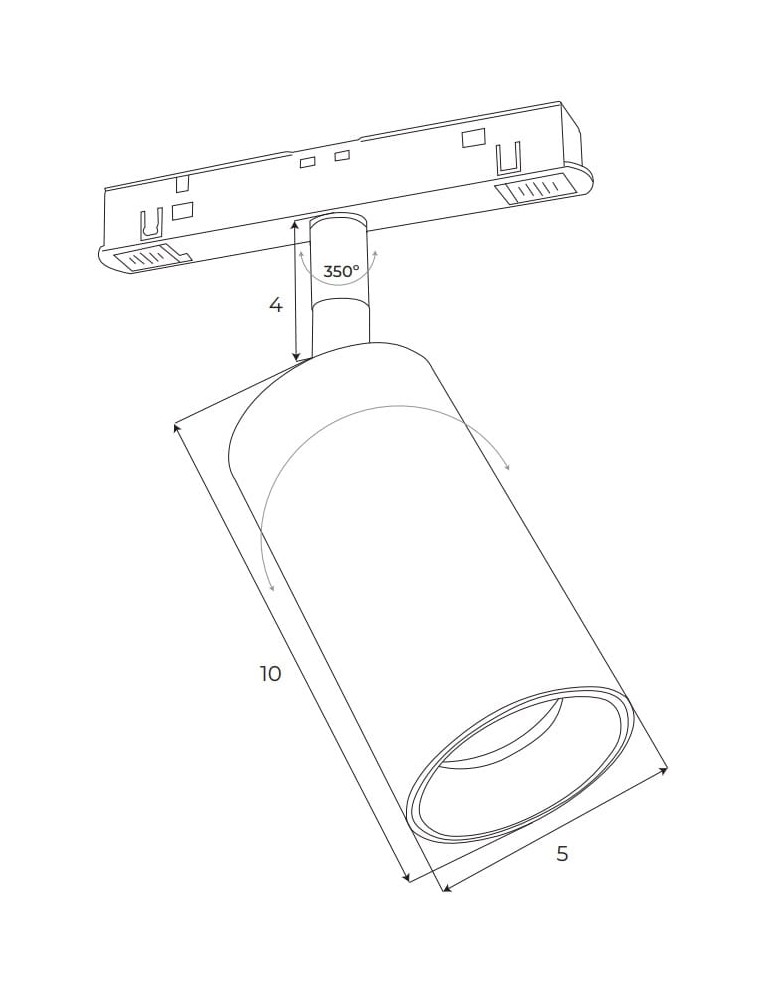 Magnetic rail lamps - Maxlight Magnetic System On/Off Spotlight 12W 664lm 3000K M0009N. - product kolory-swiatla.pl 2