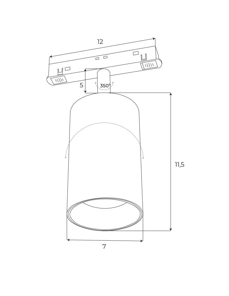 Magnetic rail lamps - Maxlight Reflector Magnetic System DALI 20W 1332lm 3000K M0010D. - product kolory-swiatla.pl 3