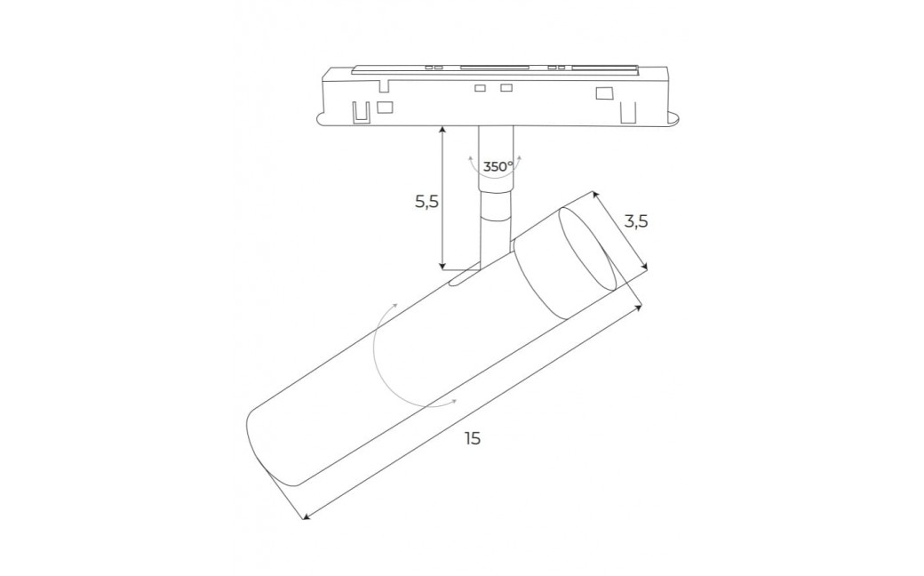 MAXLight Magnetic M0011D Reflektor Magnetyczny System Dali 8W 578LM 3000K