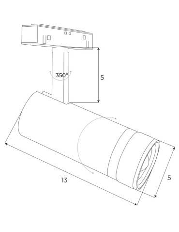 Maxlight Magnetic System On/Off Spotlight 12W 784lm 3000K M0013N. - product 2