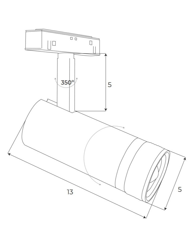 Magnetic rail lamps - Maxlight Magnetic System On/Off Spotlight 12W 784lm 3000K M0013N. - product kolory-swiatla.pl 2
