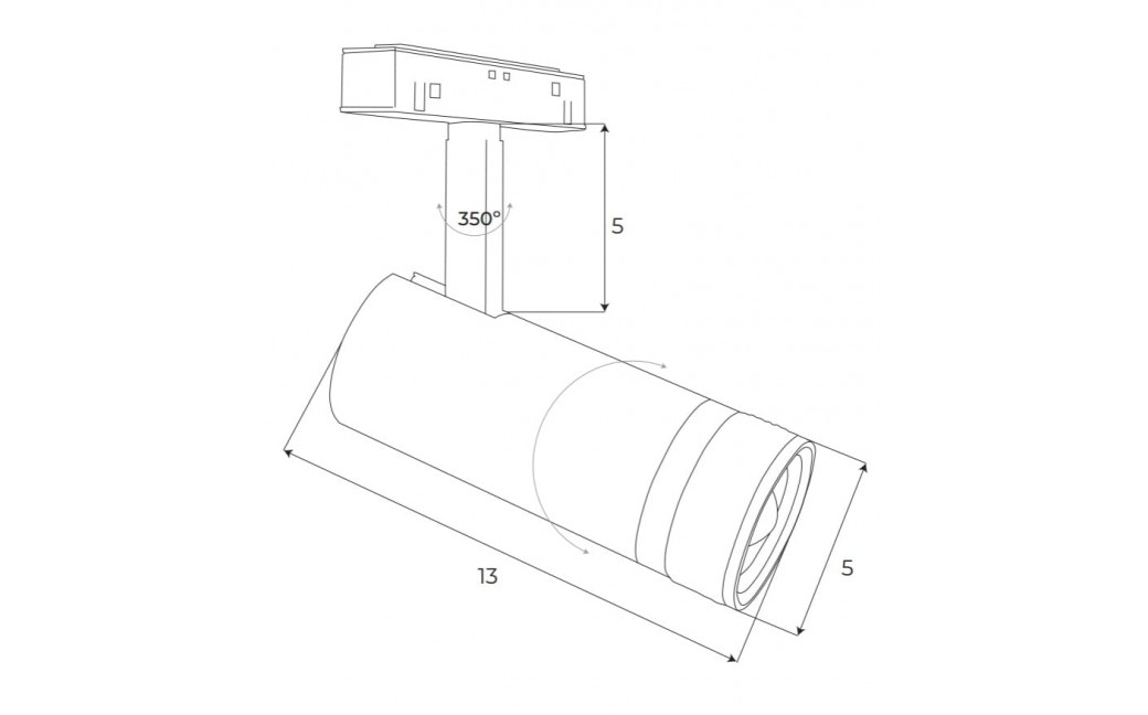 MAXLight Magnetic M0013N Reflektor Magnetyczny System On/Off 12W 784LM 3000K