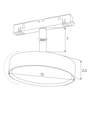 Maxlight Magnetic System On/Off Spotlight 11.5W 855lm 3000K M0014N - product 2