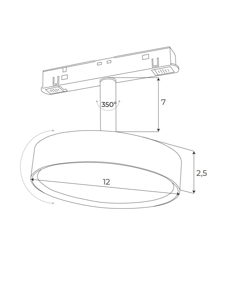 Magnetic rail lamps - Maxlight Magnetic System On/Off Spotlight 11.5W 855lm 3000K M0014N - product kolory-swiatla.pl 2