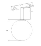 Magnetic rail lamps - Maxlight DALI System Magnetic Lamp 6W 525lm 3000K M0016D. - product 4