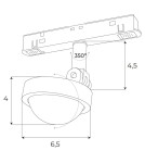 Magnetic rail lamps - Maxlight Magnetic System On/Off Spotlight 8W 766lm 3000K M0018N. - product 3