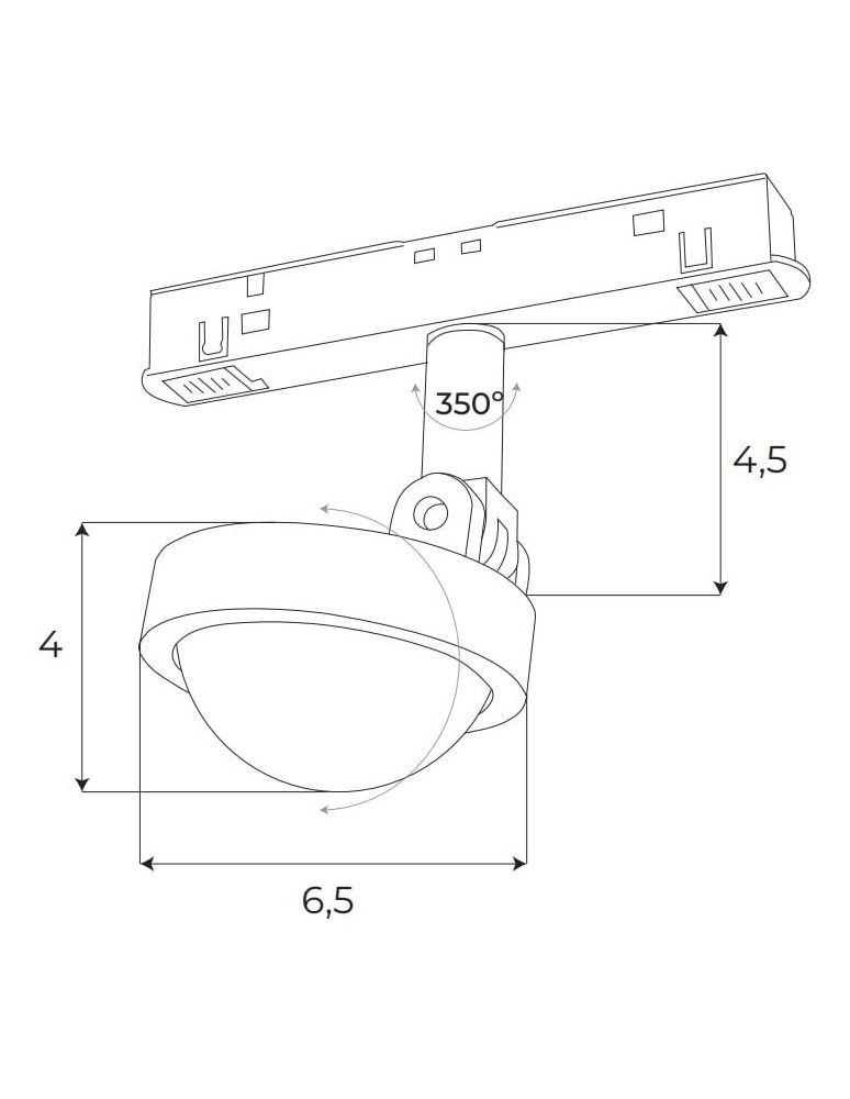 Magnetic rail lamps - Maxlight Magnetic System On/Off Spotlight 8W 766lm 3000K M0018N. - product kolory-swiatla.pl 3