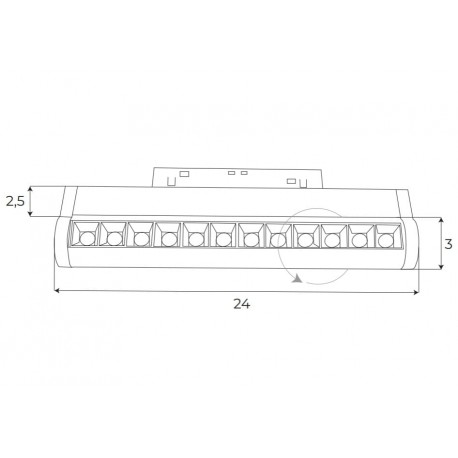 MAXLight Magnetic M0019N Lampa Liniowa Magnetyczna System On/Off 12W 741LM 3000K