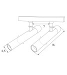 Magnetic rail lamps - Maxlight Magnetic Reflector Double System On/Off 10W 666lm 3000K M0020N. - product 2