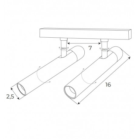 MAXLight Magnetic M0020N Reflektor Magnetyczny Podwójny System On/Off 10W 666LM 3000K