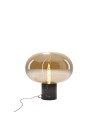 MAXLight T0058 Lampa Stołowa Moonstone Amber Glass + Black Marble