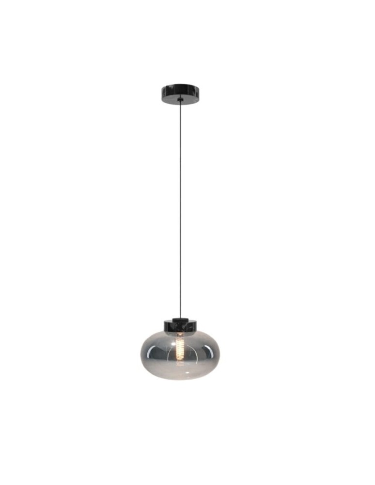 Pendant lamps - Maxlight Moonstone Smoke Glass+Black Marble P0515 Pendant Lamp. - product kolory-swiatla.pl 1