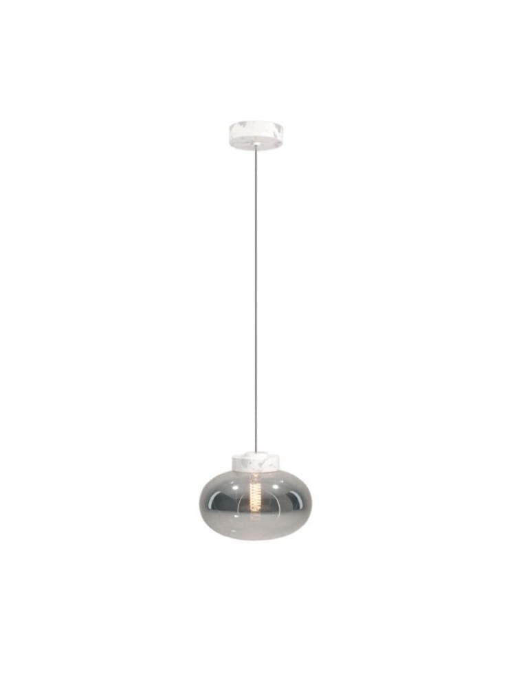 Pendant lamps - Maxlight Moonstone Smoke Glass+White Marble P0517 Pendant Lamp. - product kolory-swiatla.pl 1