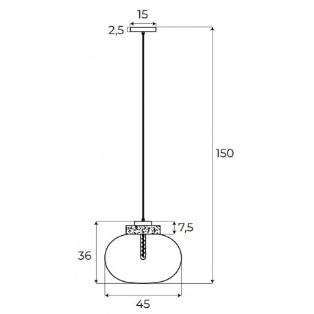 MAXLight P0517 Lampa Wisząca Moonstone Smoke Glass+white Marble