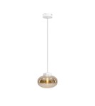 Pendant lamps - Maxlight Moonstone Amber Glass+White Marble P0518 Pendant Lamp. - product 1