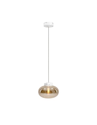 Maxlight Moonstone Amber Glass+White Marble P0518 Pendant Lamp.