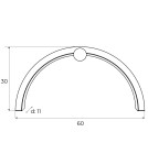 Designer wall lamps - Maxlight Wall lamp Trio Arc Matt Black IP44 W0334 - product 3