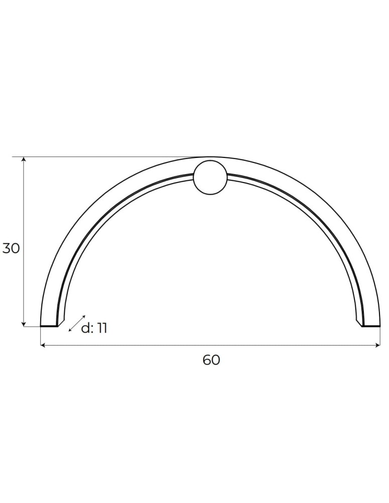 Designer wall lamps - Maxlight Wall lamp Trio Arc Matt Black IP44 W0334 - product kolory-swiatla.pl 3