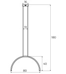 Pendant lamps - Maxlight Trio Arc I Polished Black P0520 Pendant Lamp. - product 2