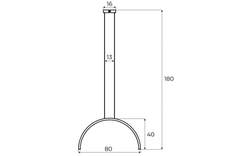 MAXLight P0520 Lampa Wisząca Trio Arc I Polished Black