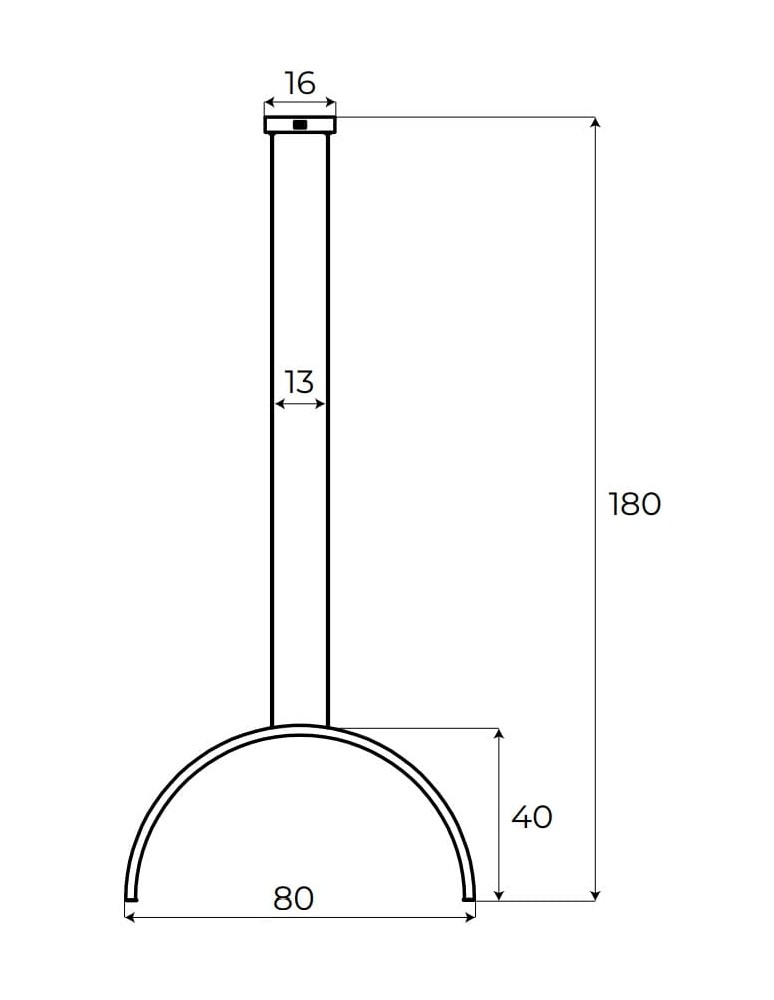Pendant lamps - Maxlight Trio Arc I Matt Black P0519 Pendant Lamp. - product kolory-swiatla.pl 2