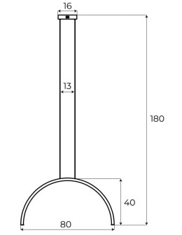 MAXLight P0519 Lampa Wisząca Trio Arc I Matt Black - produkt 2