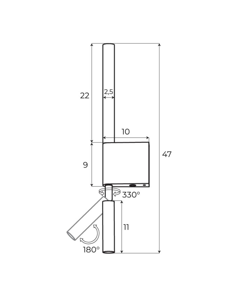 Wall lamps for bedrooms - Maxlight Wall lamp Organic I Brushed Gold W0341 - product kolory-swiatla.pl 2