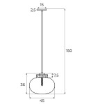 Pendant lamps - Maxlight Moonstone Amber Glass+Black Marble P0516 Pendant Lamp. - product 2