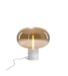 Table lamps - Maxlight Moonstone Amber Glass + White Marble Table Lamp T0056. - product 1