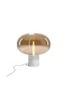 Maxlight Moonstone Amber Glass + White Marble Table Lamp T0056.